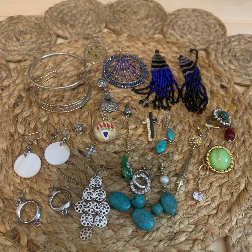 Vintage, Odds and Ends Earrings Lot-Misc-Great for Crafting